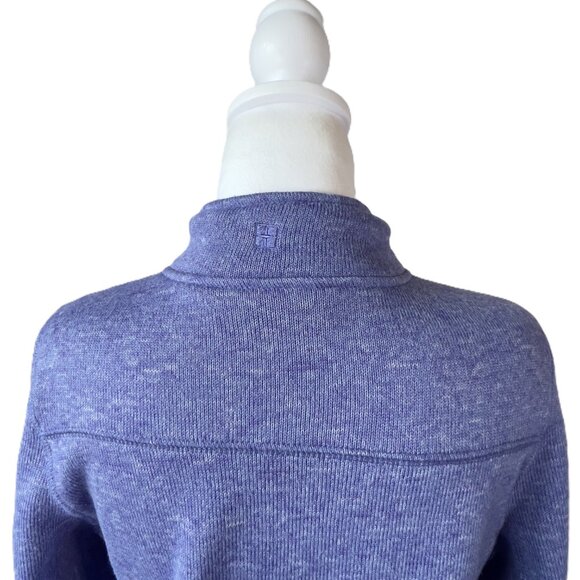 💜Mountain Warehouse  Quarter-button up Sweater cozy purple - Size US 8 - Picture 4 of 13